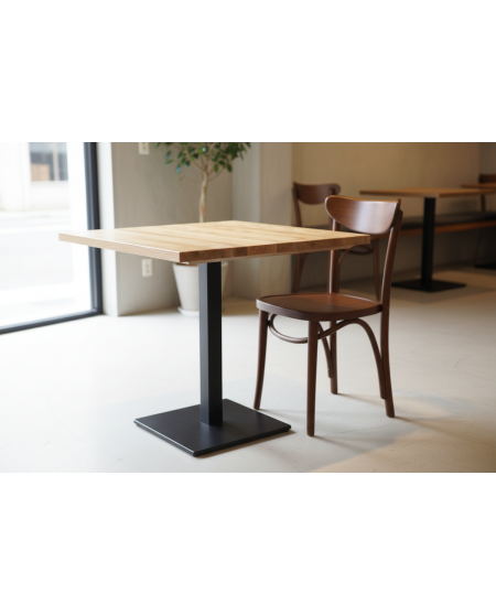 Stolik Alfa S czarny z blatem drewnianym