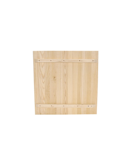 Stolik Alfa R szary z blatem drewnianym