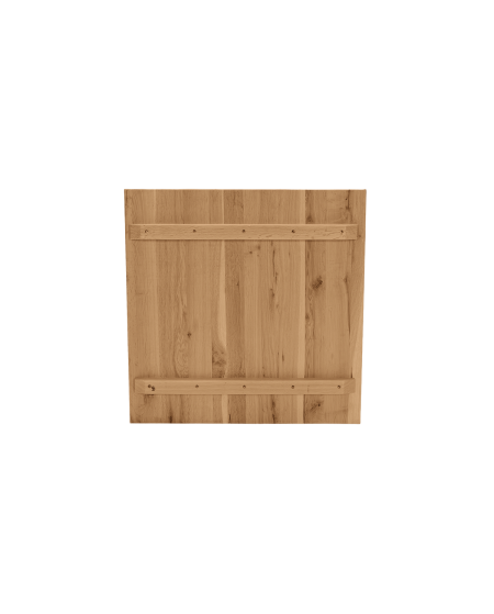 Stolik Alfa R szary z dębowym blatem drewnianym