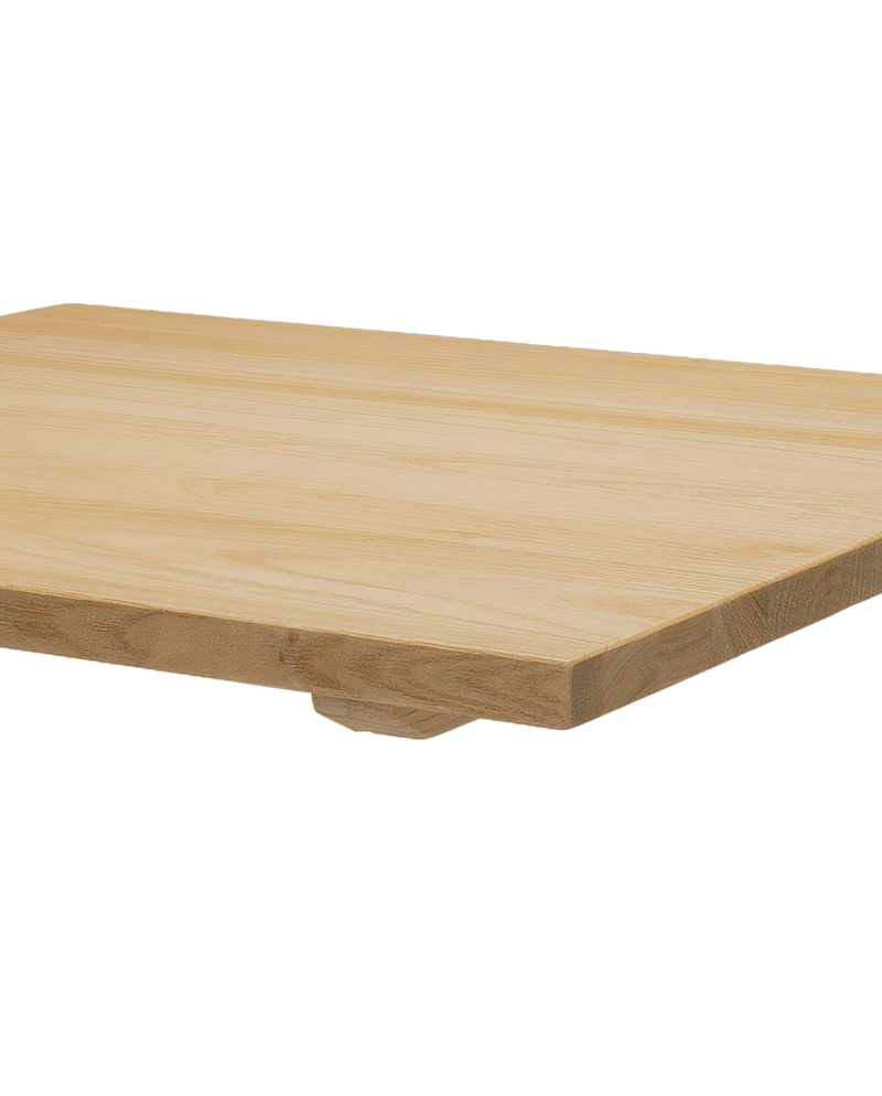 Stolik Alfa R biały z blatem drewnianym