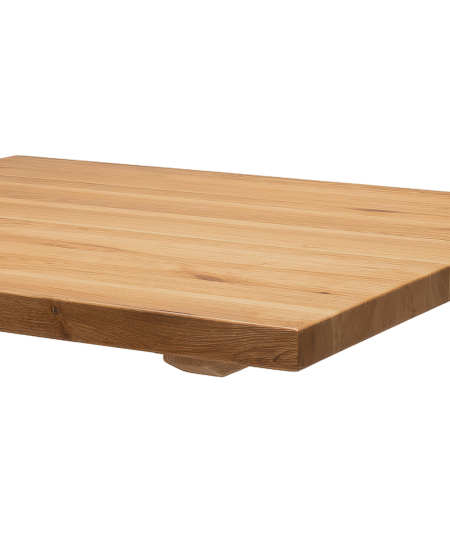 Stolik Alfa R biały z dębowym blatem drewnianym