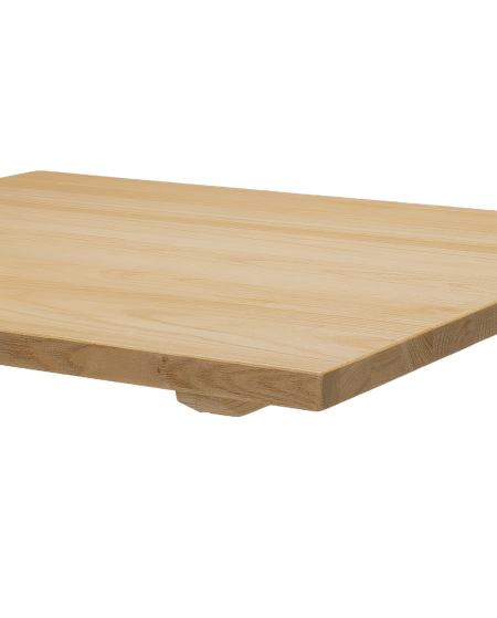 Stolik Alfa Bar biały z blatem drewnianym