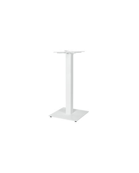 Stolik Alfa Bar biały z blatem drewnianym