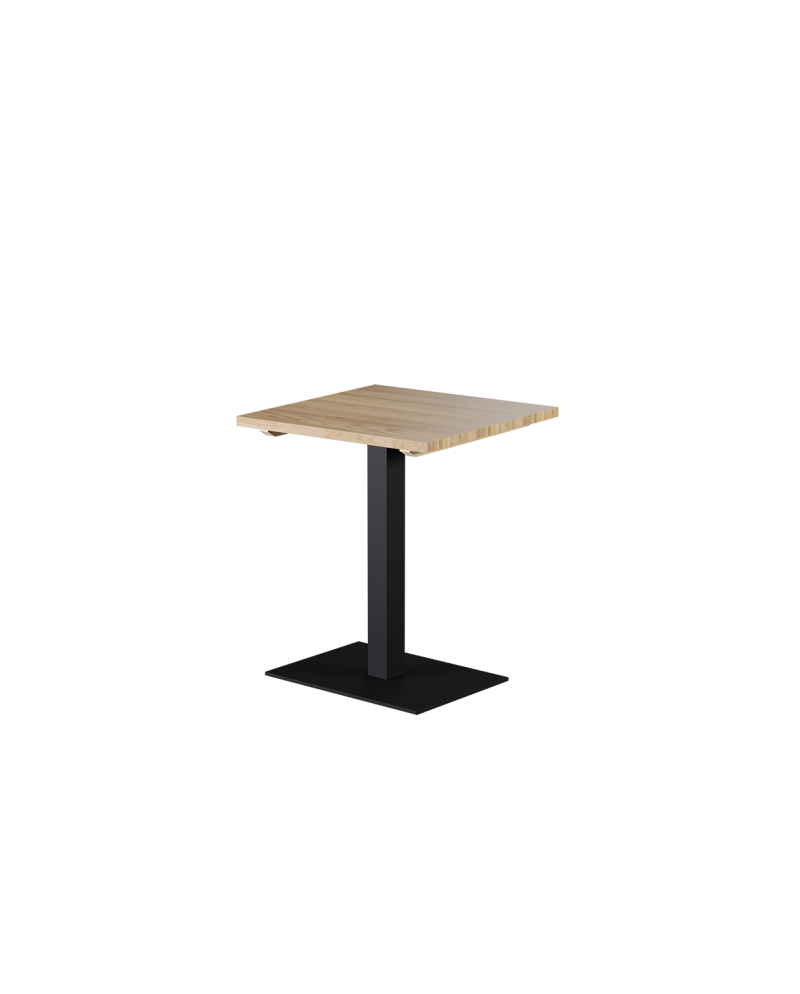 Stolik Alfa 40x55 czarny z blatem drewnianym