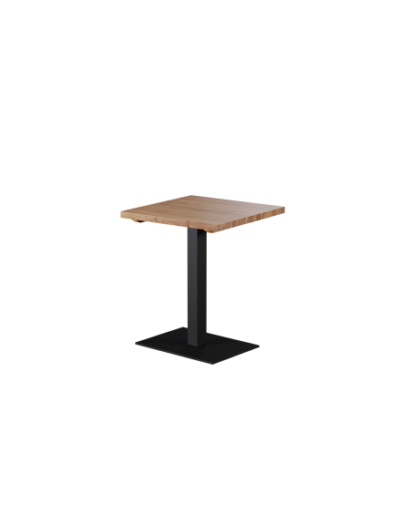 Stolik Alfa 40x55 czarny z dębowym blatem drewnianym
