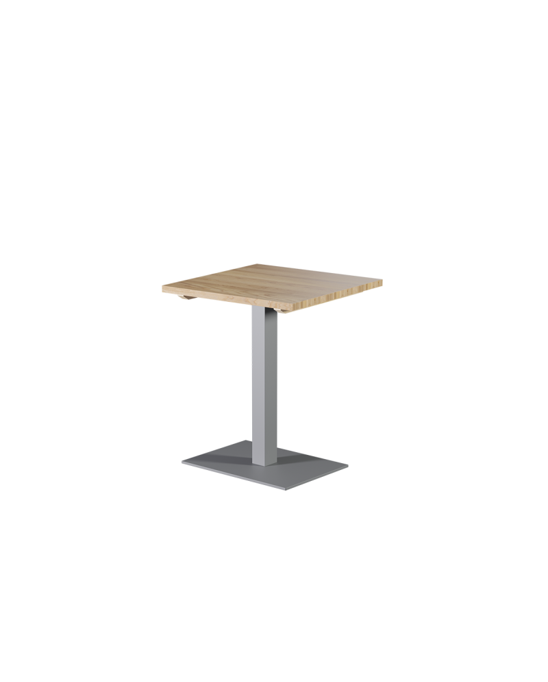 Stolik Alfa 40x55 szary z blatem drewnianym