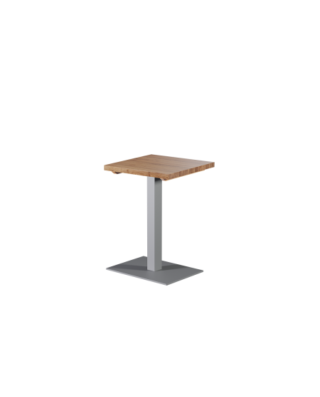 Stolik Alfa 40x55 szary z dębowym blatem drewnianym