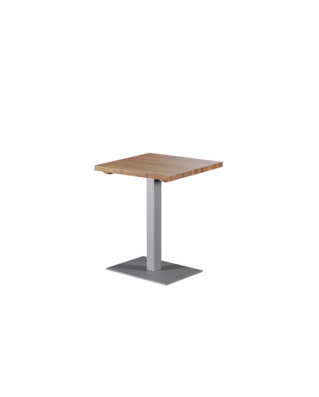Stolik Alfa 40x55 szary z dębowym blatem drewnianym