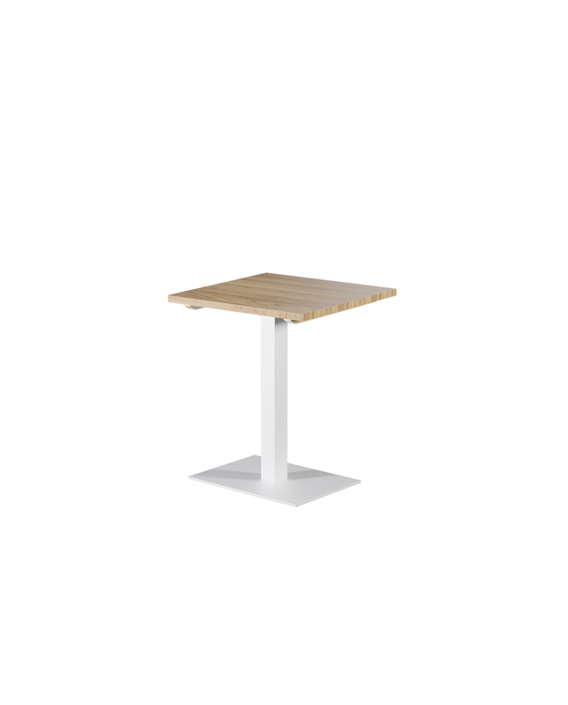 Stolik Alfa 40x55 biały z blatem drewnianym