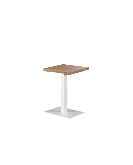 Stolik Alfa 40x55 biały z dębowym blatem drewnianym