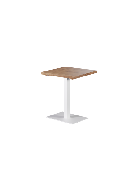 Stolik Alfa 40x55 biały z dębowym blatem drewnianym