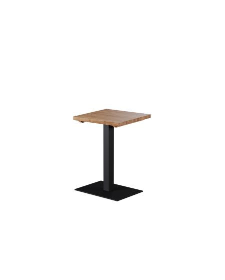Stolik Alfa 40x55 czarny z dębowym blatem drewnianym