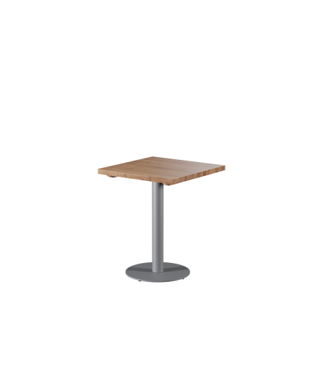 Stolik Alfa R szary z dębowym blatem drewnianym