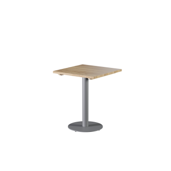 Stolik Alfa R szary z blatem drewnianym