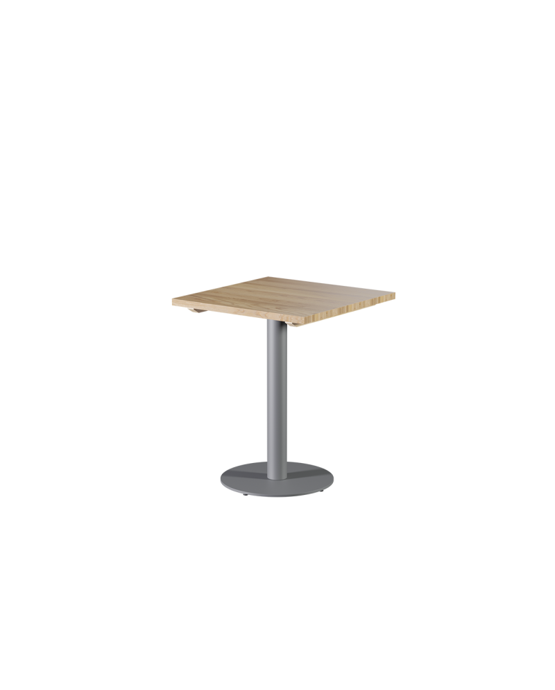 Stolik Alfa R szary z blatem drewnianym