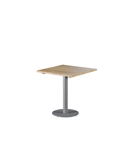 Stolik Alfa R szary z blatem drewnianym