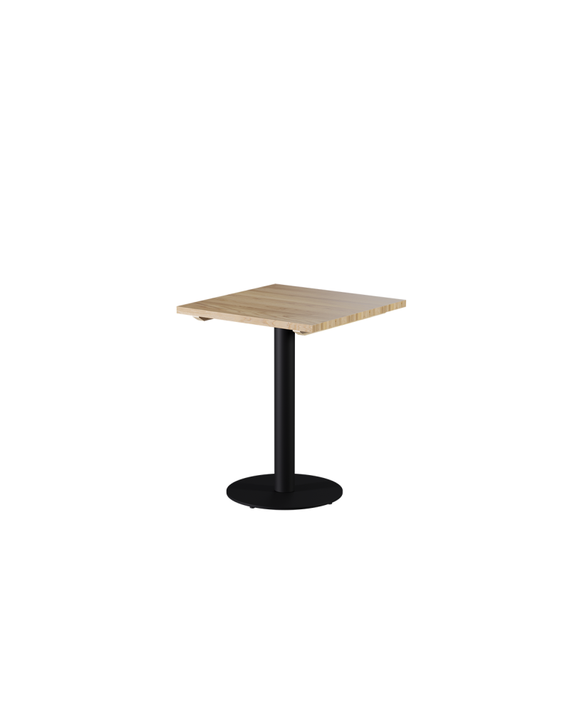 Stolik Alfa R czarny z blatem drewnianym