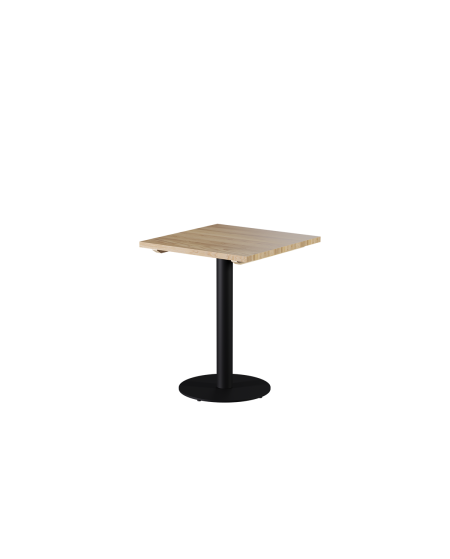 Stolik Alfa R czarny z blatem drewnianym