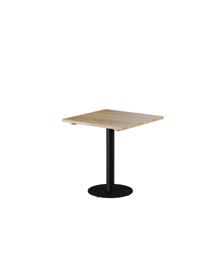 Stolik Alfa R czarny z blatem drewnianym