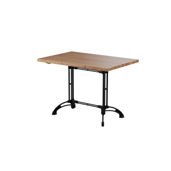 Stolik Rustical Duo z dębowym blatem drewnianym