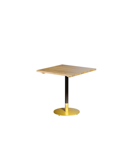 Stolik Omega R z blatem drewnianym