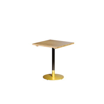 Stolik Omega R z blatem drewnianym