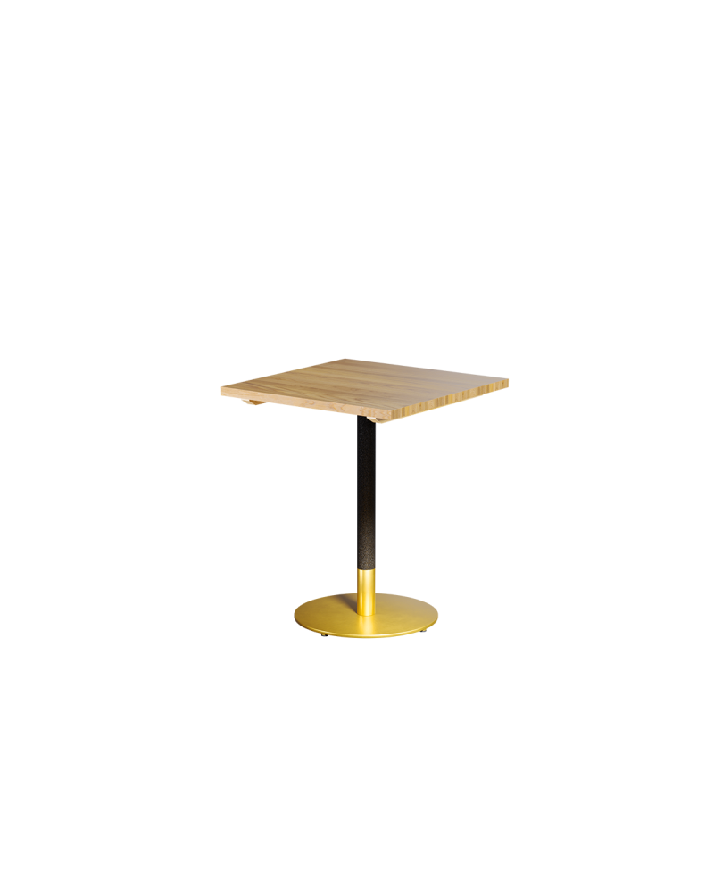 Stolik Omega R z blatem drewnianym