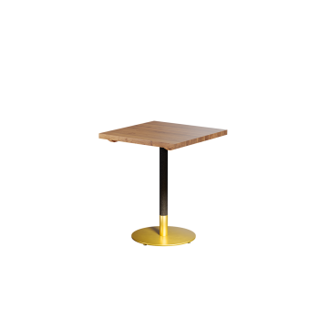 Stolik Omega R z dębowym blatem drewnianym