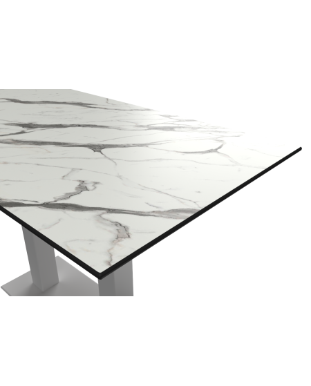 Stolik Alfa Bar Duo szary blat HPL