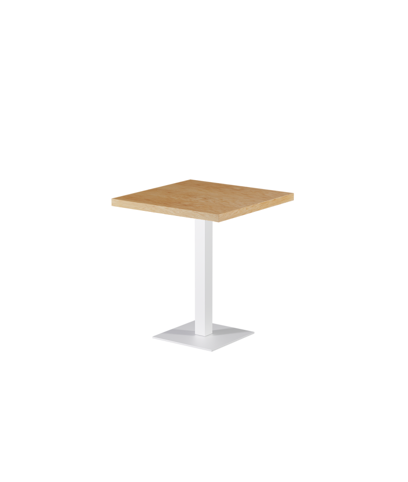 Stolik Alfa S biały blat drewniano-fornirowany