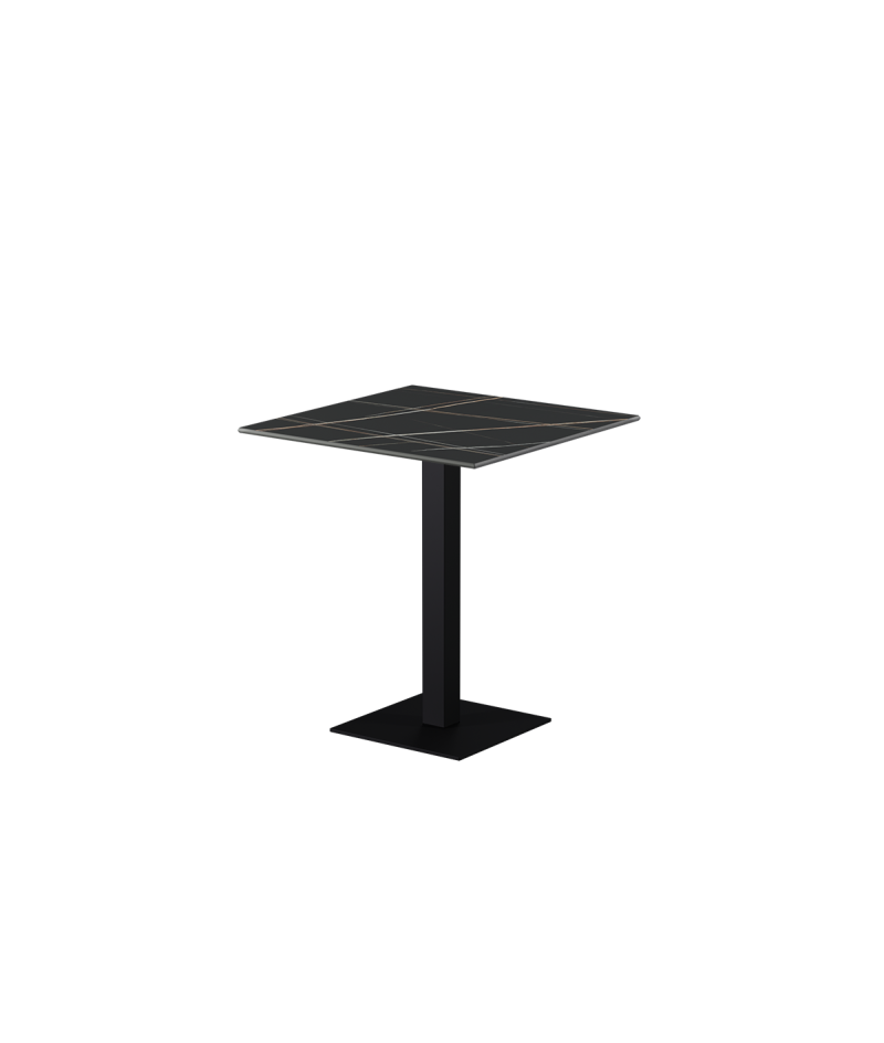 Stolik Alfa S czarny blat ze spieku kwarcowego