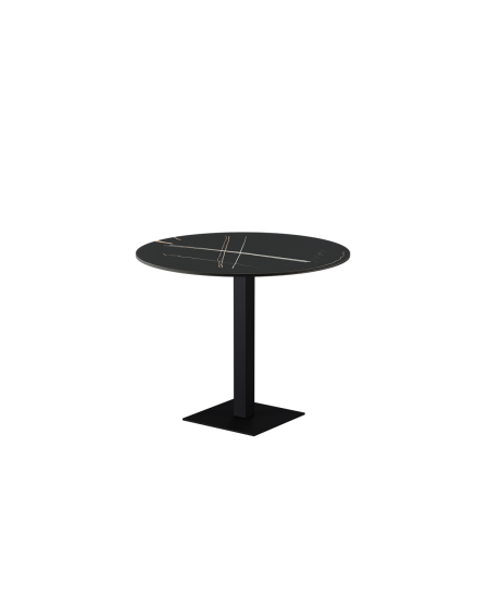 Stolik Alfa S czarny blat ze spieku kwarcowego