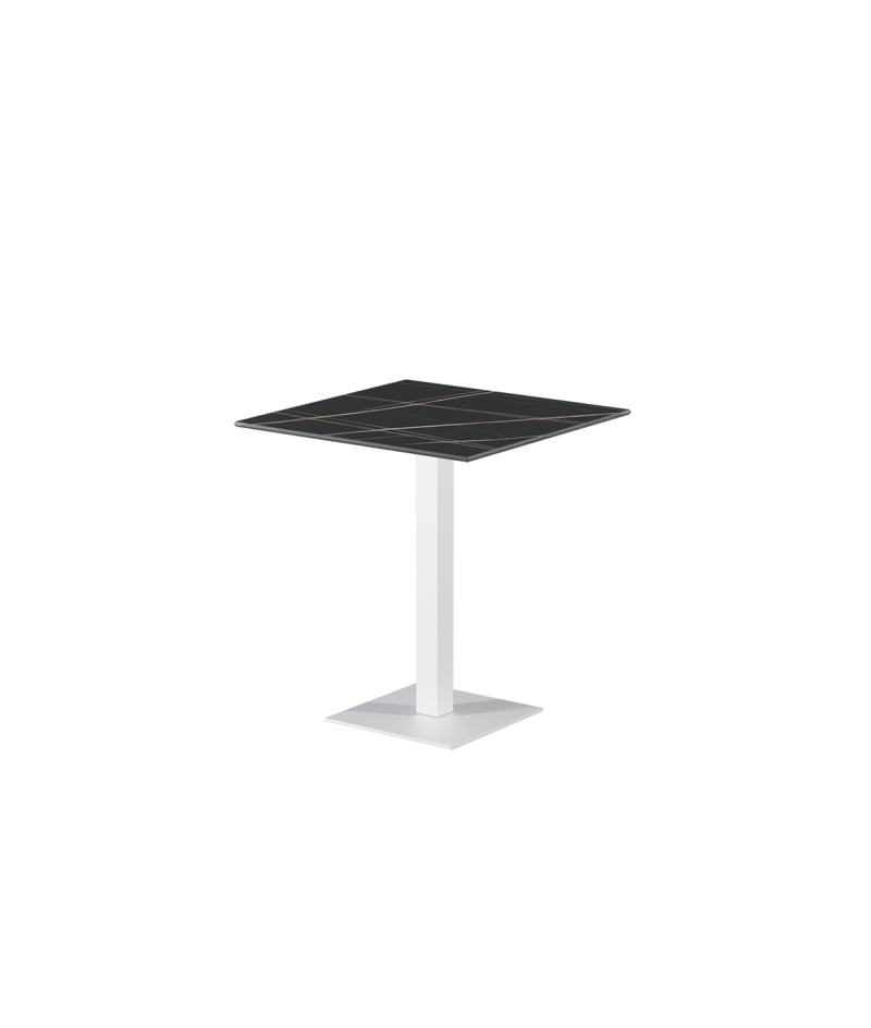 Stolik Alfa S biały blat ze spieku kwarcowego