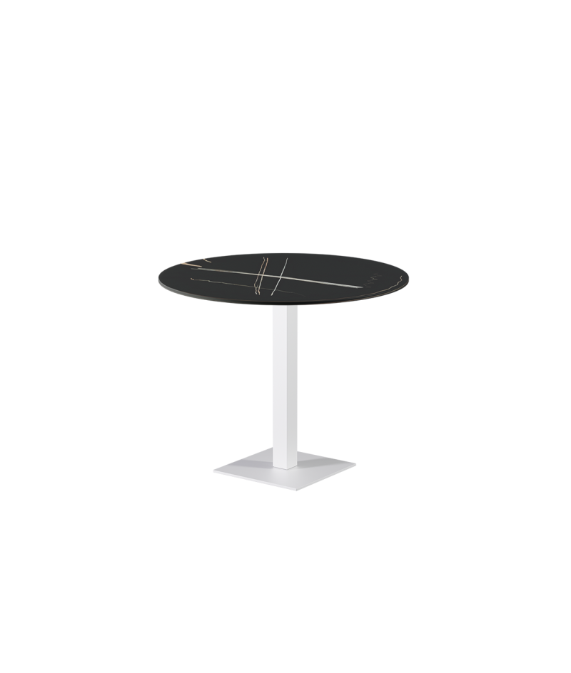 Stolik Alfa S biały blat ze spieku kwarcowego