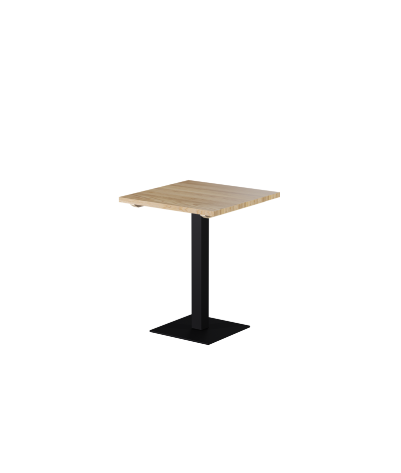Stolik Alfa S czarny z blatem drewnianym