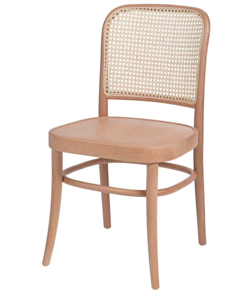 Krzesło drewniane Loomi 811 rattan naturalny