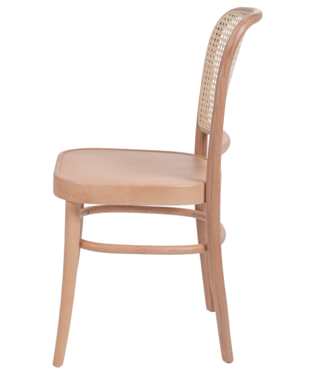 Krzesło drewniane Loomi 811 rattan naturalny