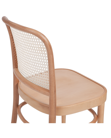 Krzesło drewniane Loomi 811 rattan naturalny