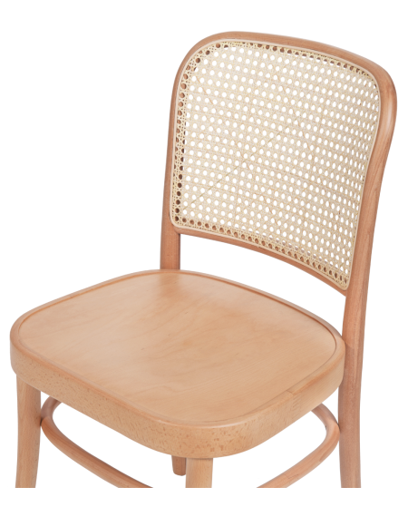 Krzesło drewniane Loomi 811 rattan naturalny