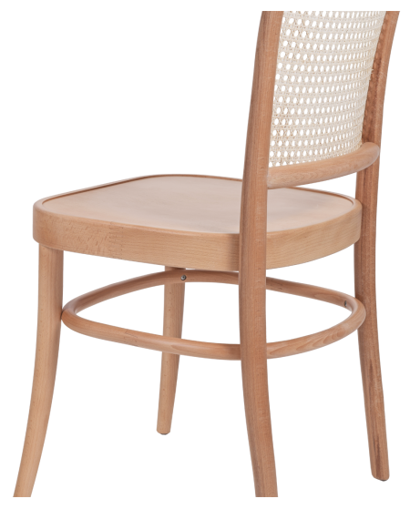 Krzesło drewniane Loomi 811 rattan naturalny