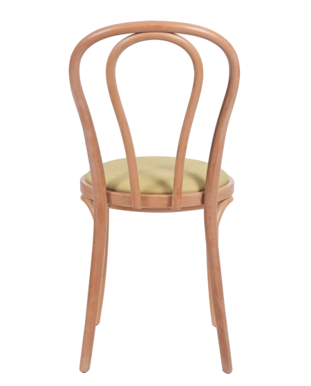 Krzesło drewniane Monet 18 naturalny - siedzisko pistacjowe