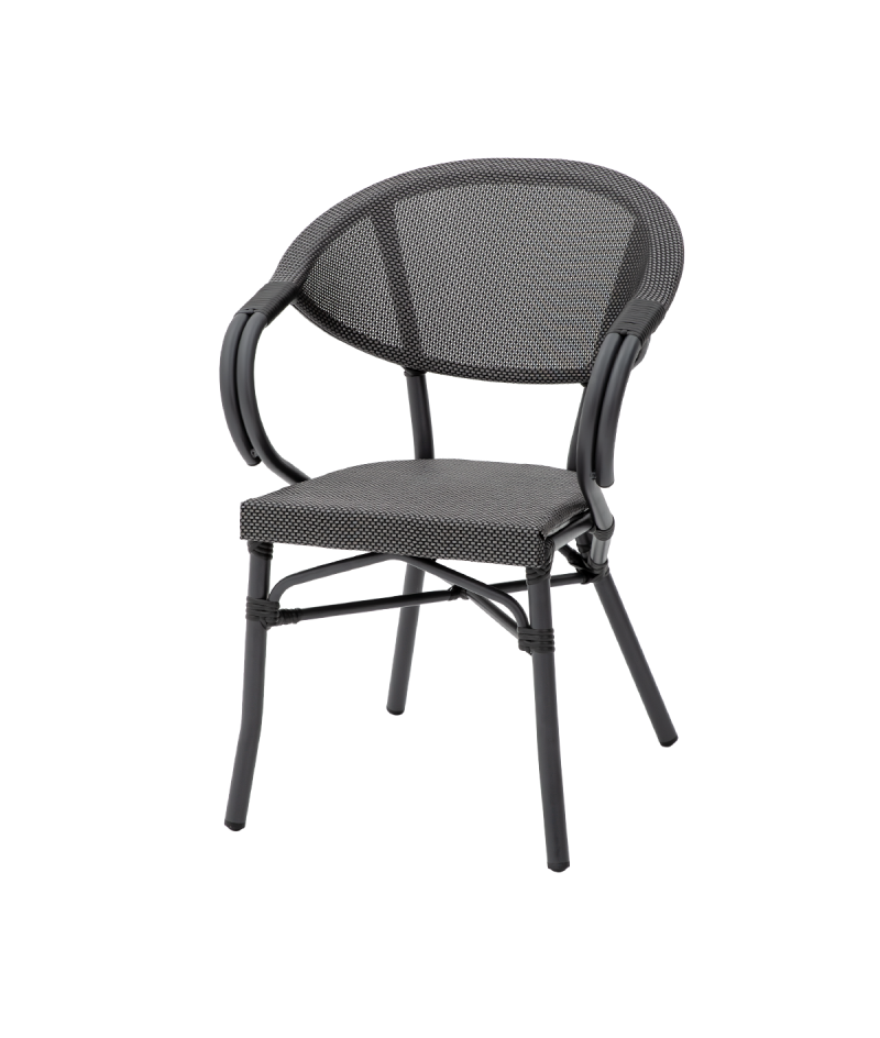 Krzesło Camillo czarno-grafitowe