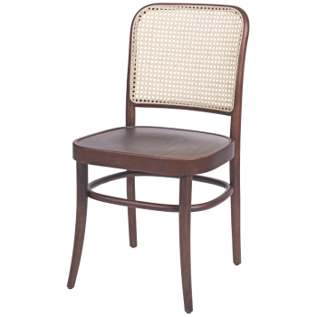 Krzesło drewniane Loomi 811 rattan orzech