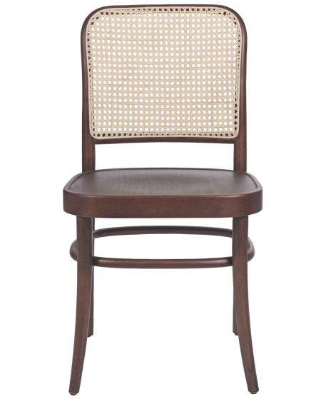 Krzesło drewniane Loomi 811 rattan orzech