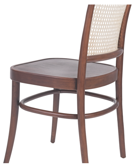 Krzesło drewniane Loomi 811 rattan orzech