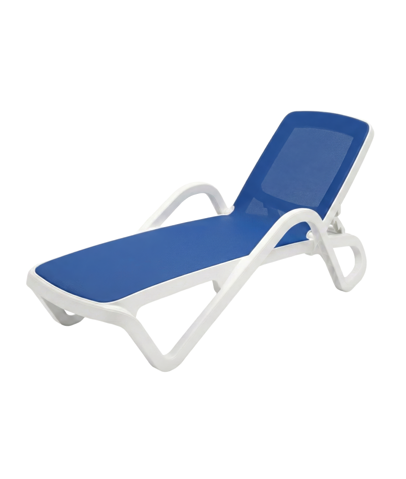 Leżak plastikowy Marina niebieski