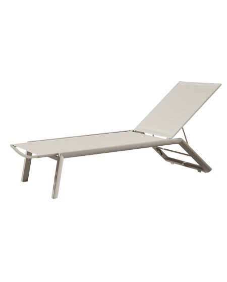 Leżak Riviera szampańsko-beżowy
