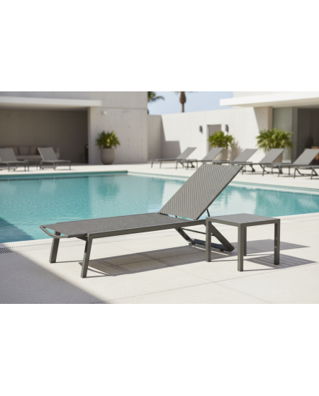 Leżak Riviera antracytowo-grafitowy
