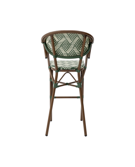 Krzesło Camillo Bar zielono-białe