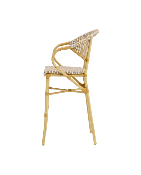 Krzesło Camillo Bar brązowo-beżowe